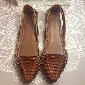 JCREW leather woven sandals